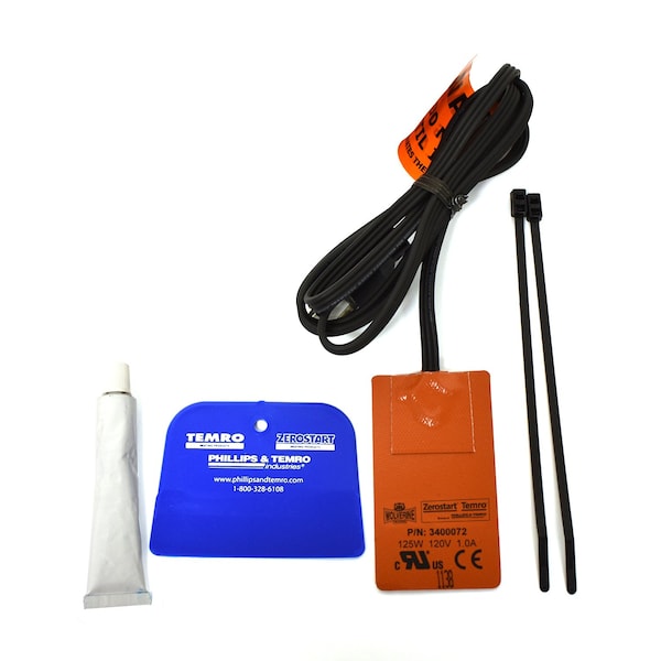 Silicone Pad, Adhesive - 125W, 120V, 1A - 2-1/4in. 6 Cm X 4in. 10 Cm